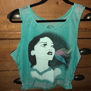 Disney Pocahontas burnout teal tank